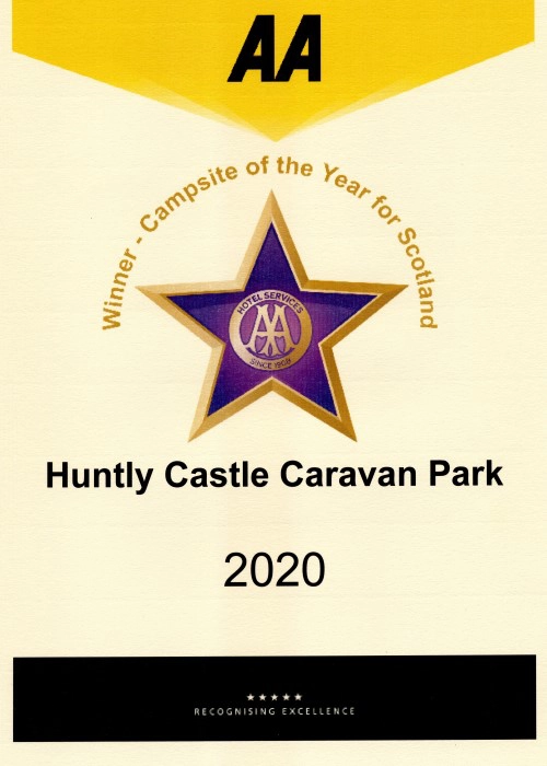 2020 AA Campsite of the year Award Huntly Castle Holiday Park